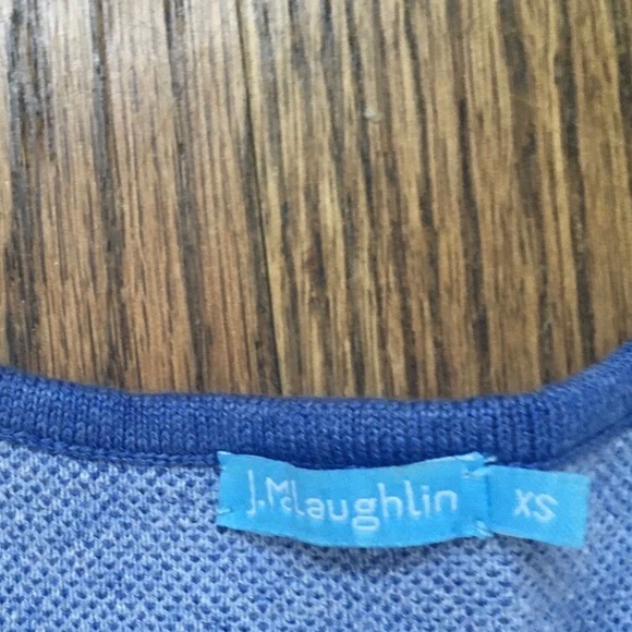 J. McLaughlin Blue chevron cotton sweater dress. Size XS - Picture 4 of 6